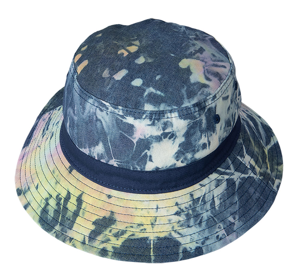 Lil' Rascal Kids Tie Dye Bucket, Solid Band - Summer Hats
